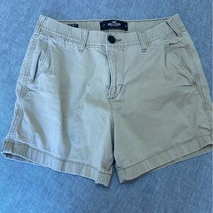 Hollister Tan Cargo Shorts Relaxed Fit